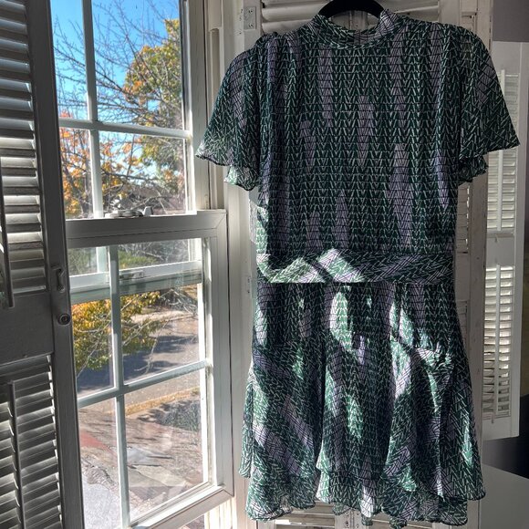 REISS natalie geo print dress - Picture 3 of 4